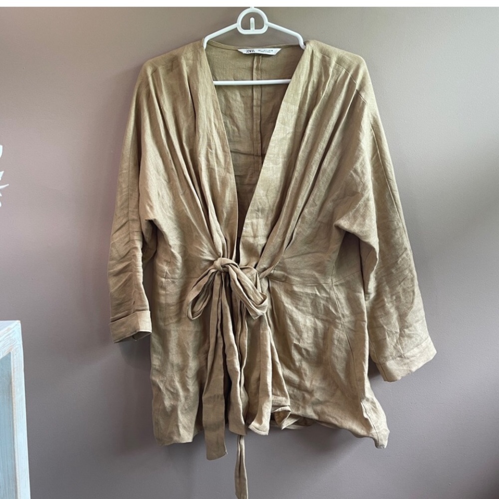 Zara tie front top